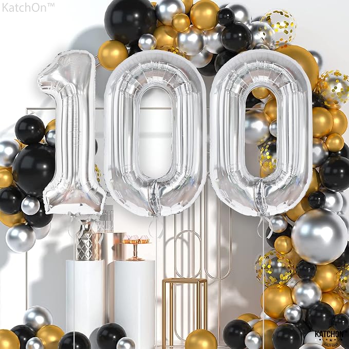 Katchon, Large Silver 100 Balloon Number - Image 2