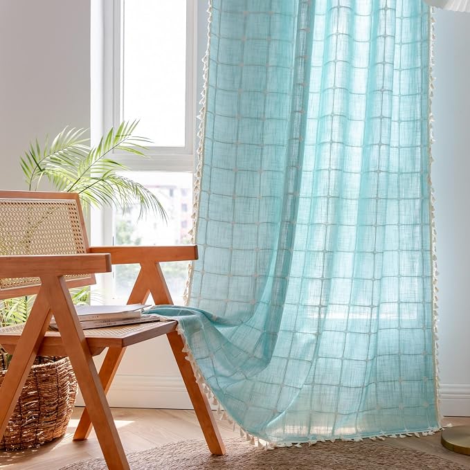 Sutuo Home Boho Curtain Plaids for Bedroom, Vintage Gingham Curtains Cottage by SutuoHome