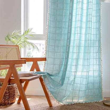 Sutuo Home Boho Curtain Plaids for Bedroom, Vintage Gingham Curtains Cottage by SutuoHome