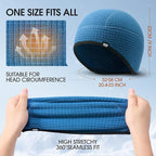 Skull Cap Helmet Liner, Winter Thermal Cycling Cap for Men & Women, Lightweight Cycling Hat for Biking Running Outdoor Work