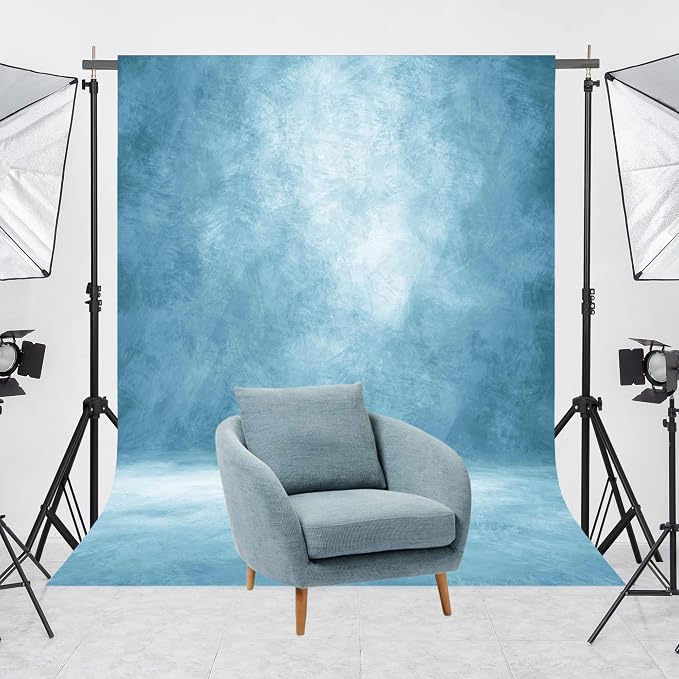 Abstract Photography Backdrop for Photoshoot 8x12ft, Light Blue, No Stand | - Image 5