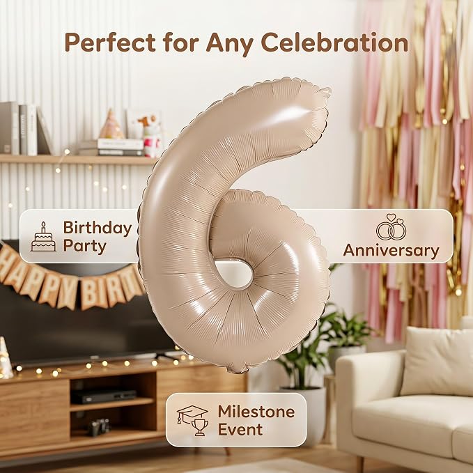 YPSelected 32 Inch Large Foil Helium Number Balloon Birthday Wedding Party 0-9 - Image 5