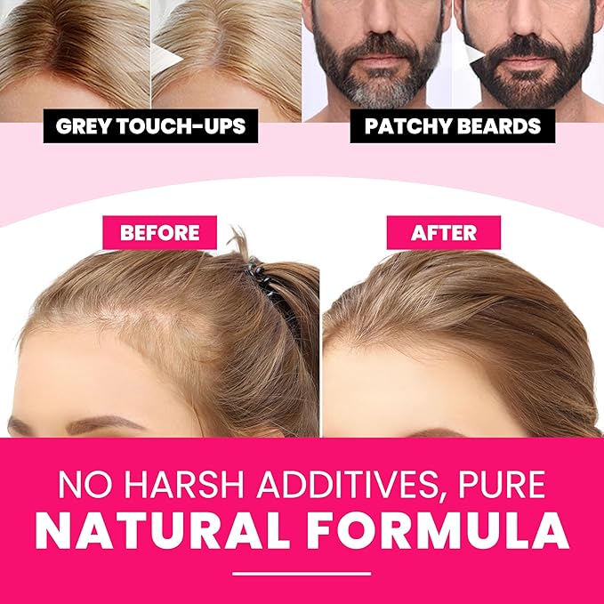 VELO Hairline Powder–BROWN Hair Root Touch Up Powder for Women & Men–Instantly Covers Gray Hair, Thinning Hair & Bald Spots–Sweatproof Root Cover Up–Puff & Mirror Compact, 13 Shades