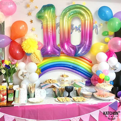 KatchOn Giant Rainbow 10 Balloon Number - Image 5