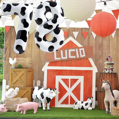 Number 7 Balloon for Boys, Giant Cow Print Self Inflating Number 0-9 for Girls - Image 6