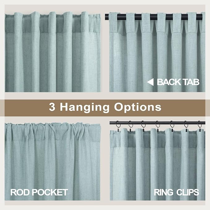 Grey Green Curtains 72 Inch Length - Image 5