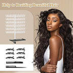 Braiding Rack with Tray, 144 Pegs Height Adjustable, 2-side Hair Extension Holder, Hair Stand with Stylist Hair Braiding Tools for Salon, Home, Travel (White)