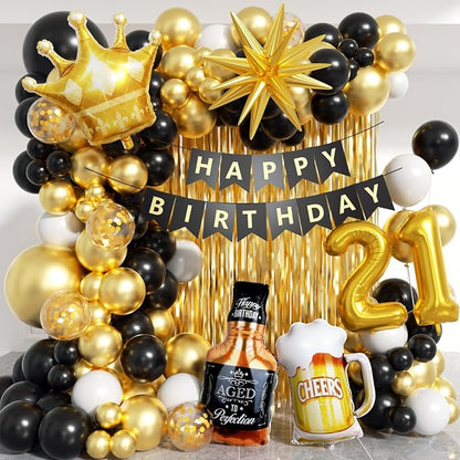 21st Birthday Decorations for Him 150pcs by PTGOLUO