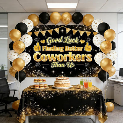72x43 Inch Good Luck Finding Better Coworkers Than Us Backdrop Banner | - Image 5