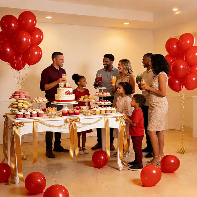 154 PCS of Red Balloons in Different Sizes - Image 6