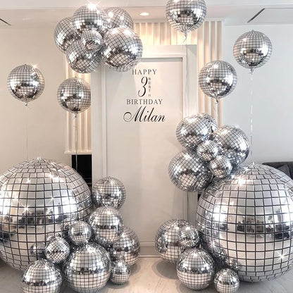 24 Pcs Giant Metallic Party Balloons, Birthday Wedding Bridal Shower Disco - Image 2