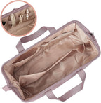 NISHEL Hair Tools Travel Carrying Bag, Portable Hair Air Wrap Dryer Case, Hair Dryer/Curling Iron/Airstraight Attachment Organizer, Peach Pink