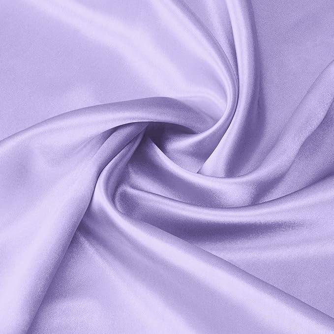 Lirex Satin Pillowcase for Hair and Skin, Super Soft and Cooling Similar to Silk, 2 Pack Standard Size 20"X 26" Pillow Cases with Envelope Closure, Gifts for Women Men, Light Purple
