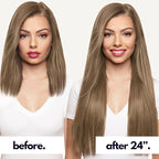 Irresistible Me Real Human Hair Extensions Clip Ins – 100% Human Hair Clip In Extensions for Length & Volume – Invisible Extension – Heat Resistant & Dyeable – Ash Blonde, 20 Inches