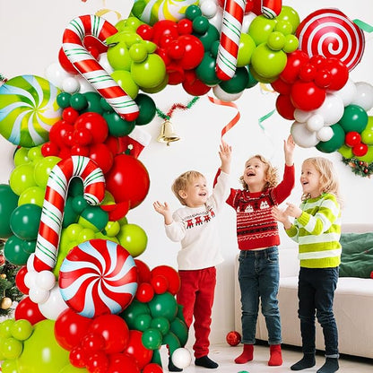Tesochye Christmas Balloon Garland Kit, Xmas Red and Green Balloon Arch Kit | - Image 6