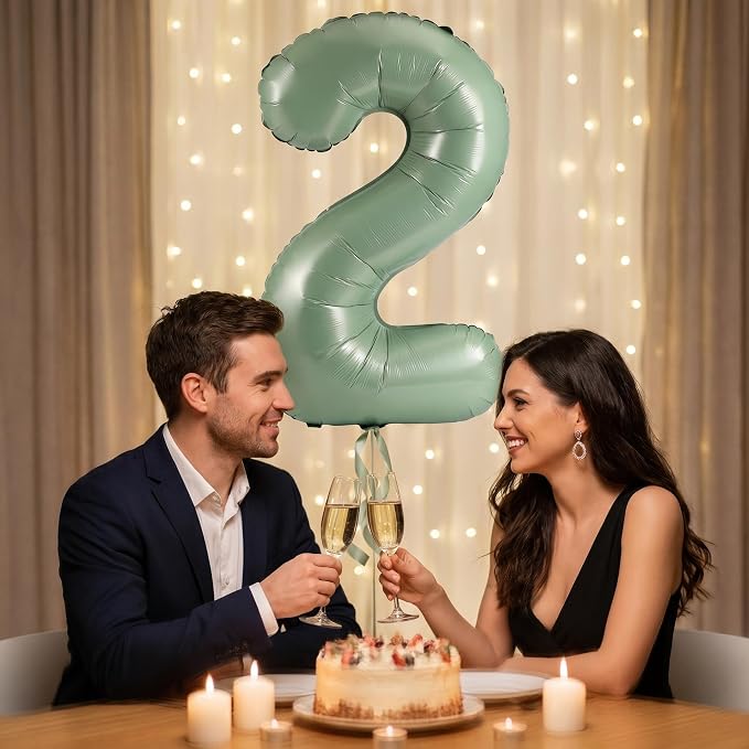 YPSelected 32 Inch Large Foil Helium Number Balloon Birthday Wedding Party 0-9 - Image 3