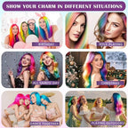 Purple Hair Spray, Temporary Hair Color Spray for Women, Men, Kids, One-Time Use Washable Hair Dye, Natural Hair Color Wax for Christmas, Hallowen, Cosplay, Festival Party Costume Makeup, DIY (Purple)