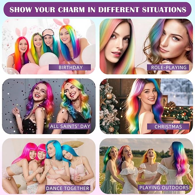 Green Hair Spray, Temporary Hair Color Spray for Women, Men, Kids, One-Time Use Washable Hair Dye, Natural Hair Color Wax for Christmas, Hallowen, Cosplay, Festival Party Costume Makeup, DIY (Green)