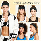 Headbands for Women Non-Slip Elastic Hair Bands, 6 Pack Stretchy Soft Cloth Sweat Band, Fabric Workout Headband, Fashion Head Bands for Yoga Running Sports