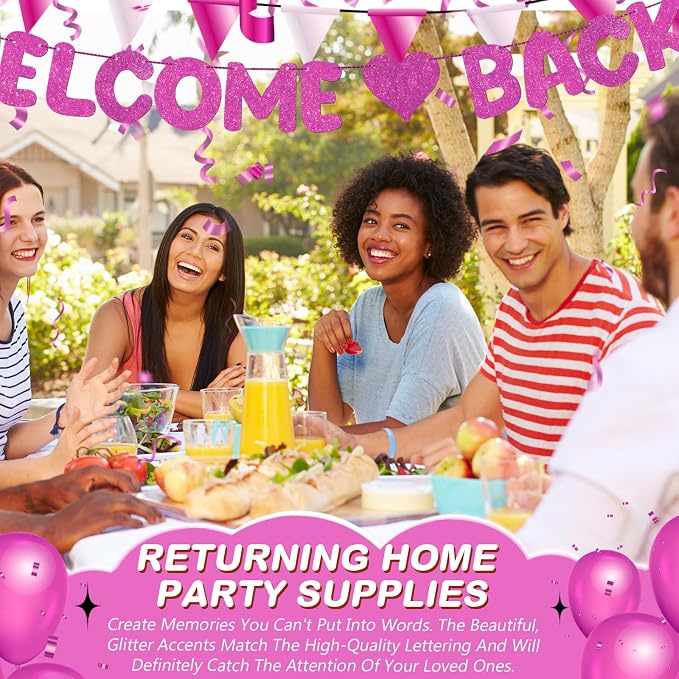 Fulmoon Pre Strung Welcome Back Glitter Banner First Day of School Party - Image 7