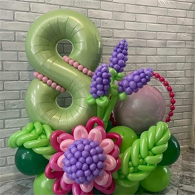 18th Birthday Balloons Sage Green - Image 6