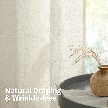 YoungsTex Extra Long Linen Curtains 95 Inch Length - Image 7
