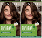 Clairol Natural Instincts Demi-Permanent Hair Dye, 4W Dark Warm Brown Hair Color, Pack of 2