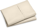 Bare Home Microfiber Pillow Cases - King Size Set of 2 - Cooling Pillowcases - Double Brushed - Sand Pillowcases 2 Pack - Easy Care (King Pillowcase Set of 2, Sand)