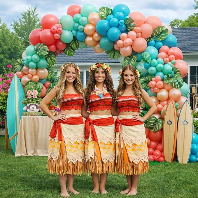 Hawaiian Tropical Balloon Garland Arch Kit, Coral Beach Birthday Decorations | - Image 5