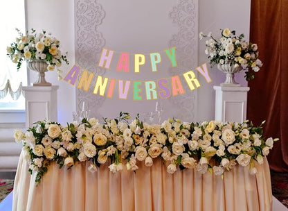 Happy Anniversary Banner, Wedding Anniversary Party Funny Paper Sign Party - Image 4