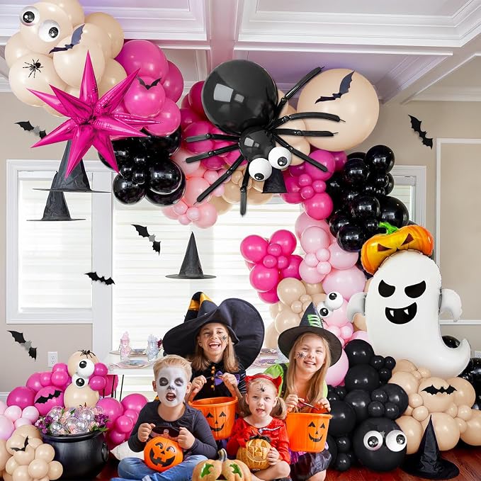 187pcs Halloween Balloon Garland Arch kit, Spider Ghost Star Foil Balloon | Hot - Image 4