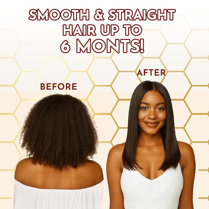 Brazilian Keratin Treatment Kit – Jumy Bee 3 Steps 2.03 fl oz | Formaldehyde-Free At Home Hair Straightening & Smoothing System |Keratina para Alisar el Pelo | Anti-Frizz Repair Mask & Shampoo