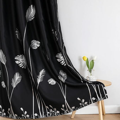Black Blackout Curtains & Drapes 90 Inches Long - Image 7