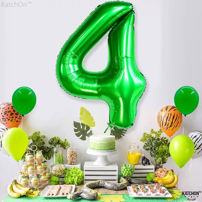 KatchOn Dark Green Number 4 Balloons - Image 5