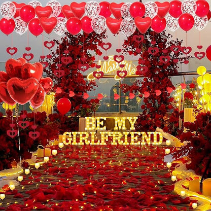 Be My Girlfriend Light Up Letters Proposal Decorations - Image 4