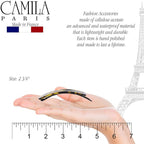 Camila Paris CP2798 French Hair Barrette Clip for Girls, Handmade, Tokyo, Metal-Free Closure Strong Hold Grip Hair Clips for Women, No Slip and Durable Styling Girls Hair Accessories, Made in France