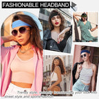 10 PCS Headbands for Women - Fashion Non Slip Cotton Headbands for Women and Men Perfect for Sports and Outdoor Activities in Summer,Including Running, Yoga, Cycling, Gym Workouts