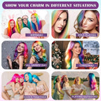 Blue Hair Spray, Temporary Hair Color Spray For Kids Women Men, Temporary Hair Dye Washable Hair Color Wax,Non-Sticky Color Hair Spray for Halloween Crazy Hair Day,Cosplay Party DIY,Christmas (Blue)