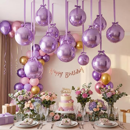 Jenaai 30 Set Round Foil Balloons Bulk 22 Inch 4d Metallic Giant Balloons Set - Image 4