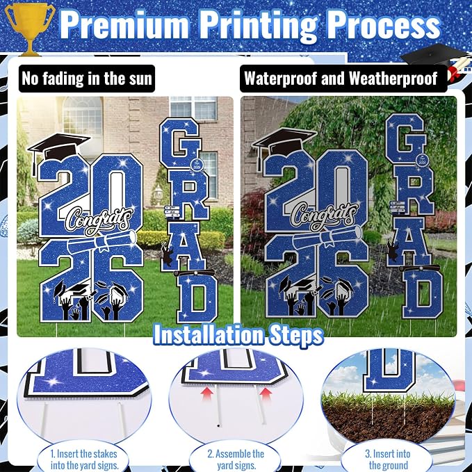 Graduation Yard Sign Class of 2026 Decorations - Image 3