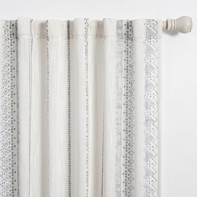 Boho Curtains 84 Inches Long Curtains by MEETSKY