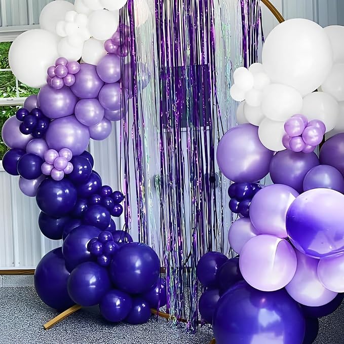 Voircoloria 90pcs Purple Balloons Garland Arch Kit, 18 12 10 5 Inch | - Image 4