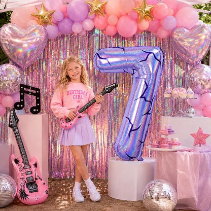 40 Inch Purple Kpop Number 7 Balloon - Image 6