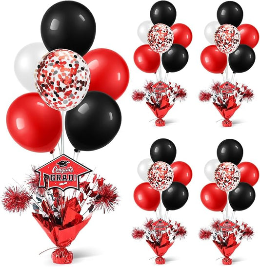 4 PCS Graduation Centerpieces for Tables Balloons Stand Holder Kit College by Unknown