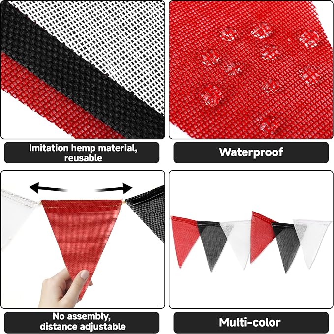 G2PLUS Triangle Flag Bunting, Pennant Banner and Decorative Garland, 39Ft | - Image 3