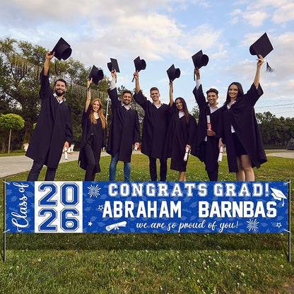 Graduation Congratulations Banner Decorations, Class of 2026 Personalized - Image 7