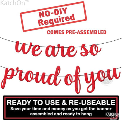 KatchOn Felt We are So Proud of You Banner 8 Feet | No DIY, Congratulations - Image 3