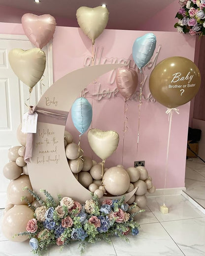 Pink Blue Heart Balloons - Image 5