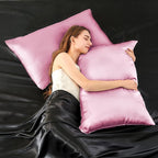 INFIIXSO Mulberry Silk Pillow Case King Size, Silk Pillowcase with Hidden Zipper 20"x36", Extraordinary Smooth and Soft Pillow Cases for Hair and Skin(Pink, 1 Pack)
