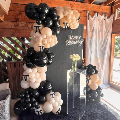 Black White Gold Balloon Garland Kit - Image 6